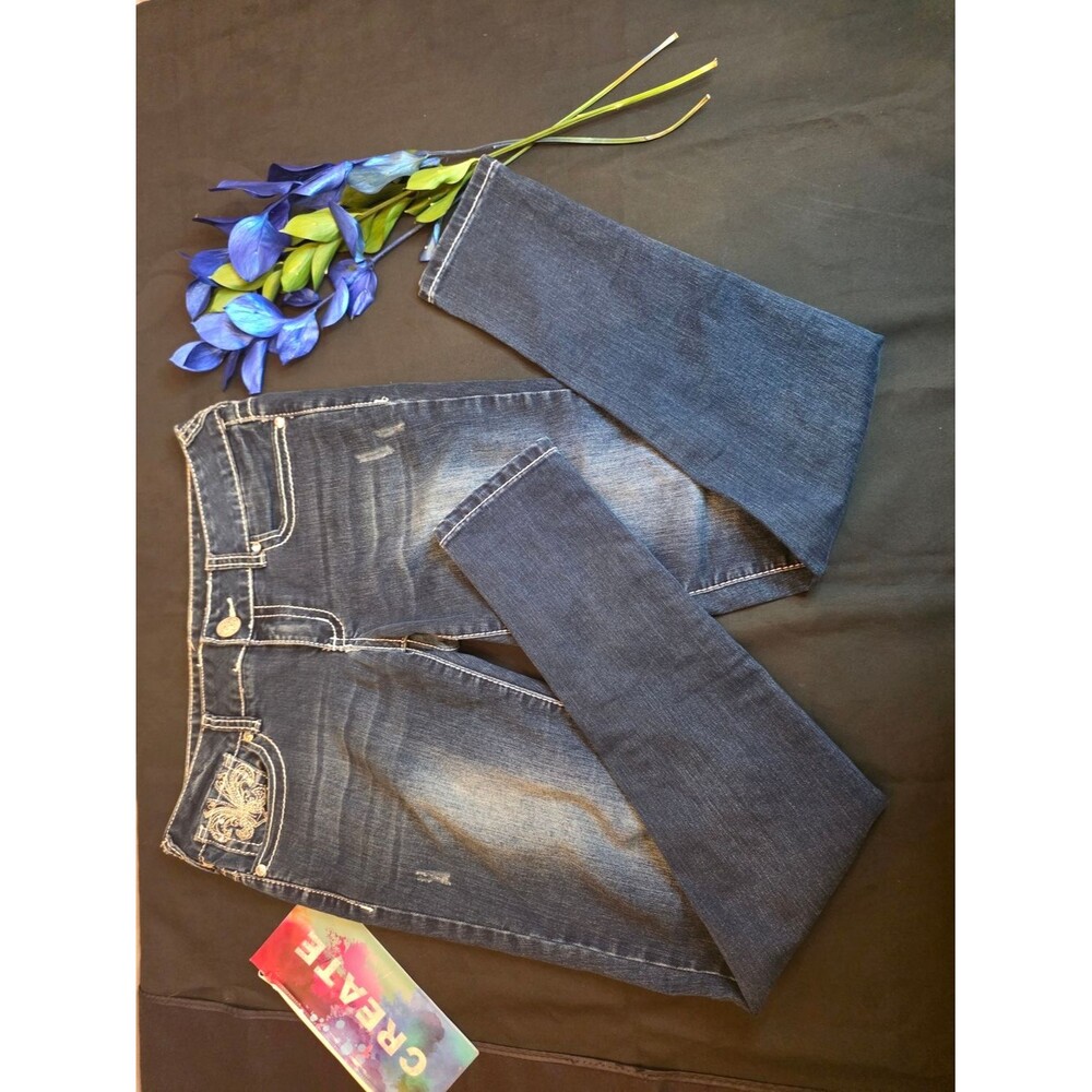 Vanity Dark Blue Stretch Jeans - Vanity Size 28/32